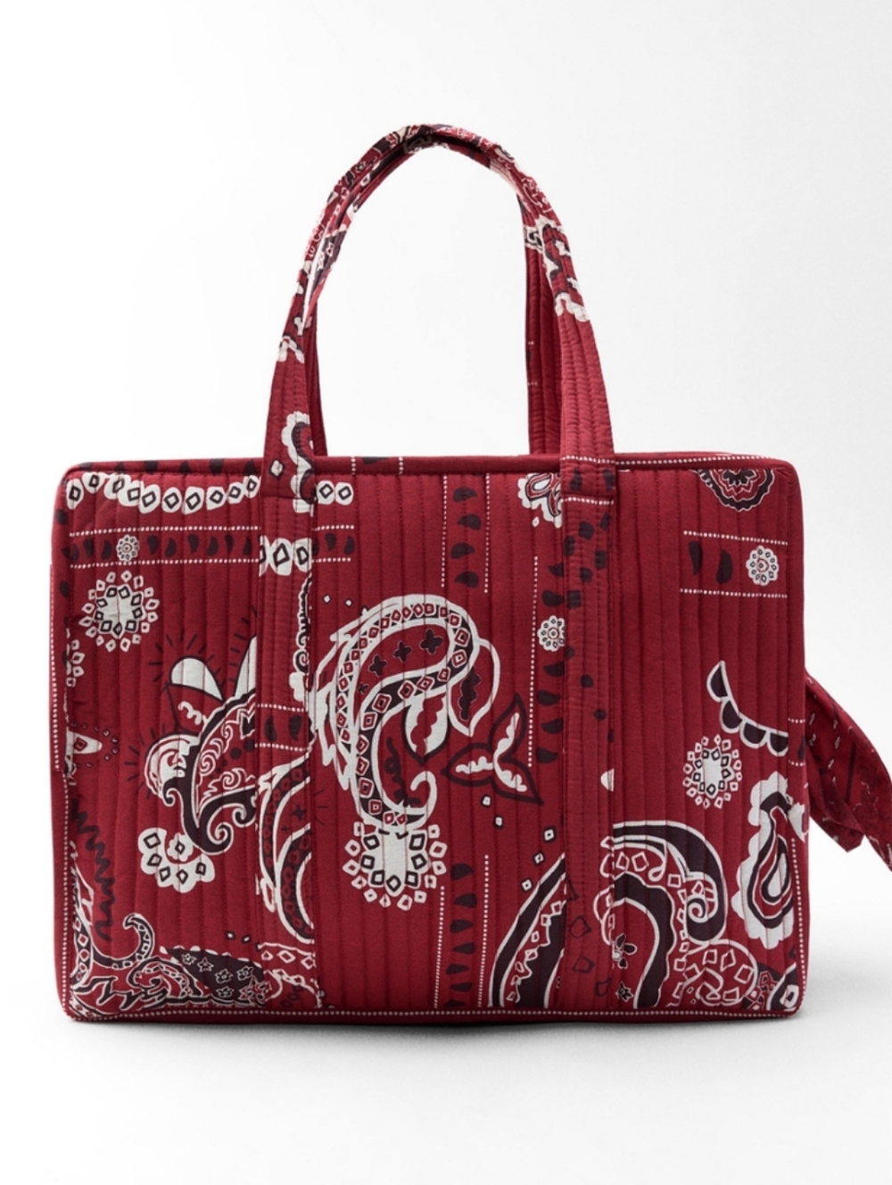 Zara Red Bandana Bag